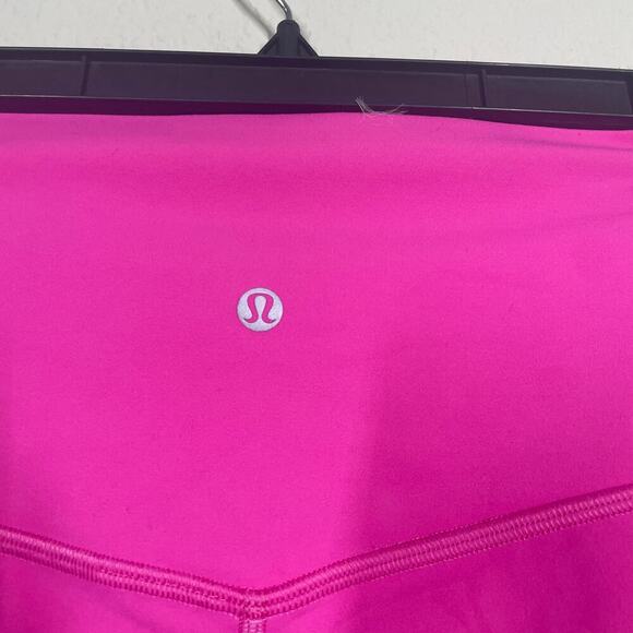 Lululemon Size 6 Align High Rise Crop Pants Leggings Pink Pull On Activewear - Picture 3 of 8